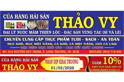 Đại lý phân phối Nước mắm Thiên Lộc - Cửa hàng Hải sản Thảo Vy - Đặc sản Vũng Tàu (Sỉ & lẻ)